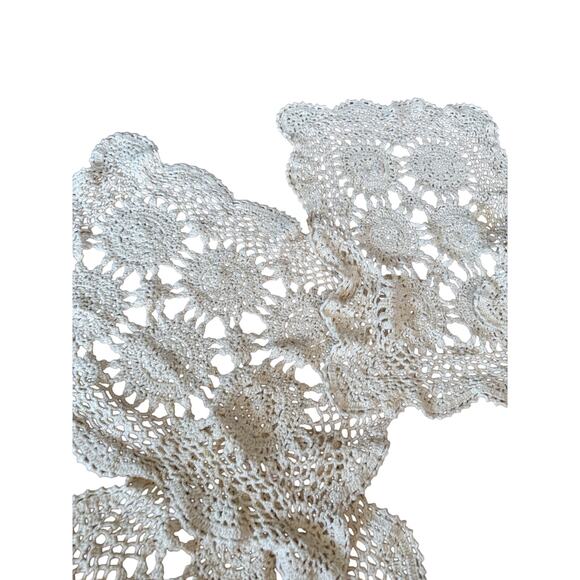 Set of 6 vintage handmade crocheted rectangular doilies - Picture 4 of 5